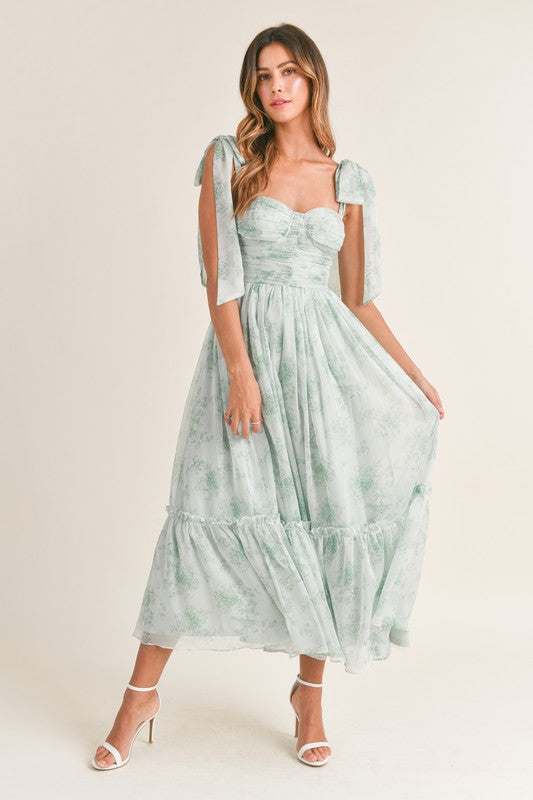 Something Sage Floral Dress