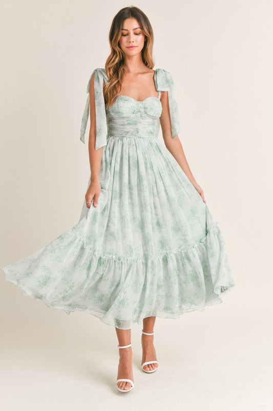 Something Sage Floral Dress