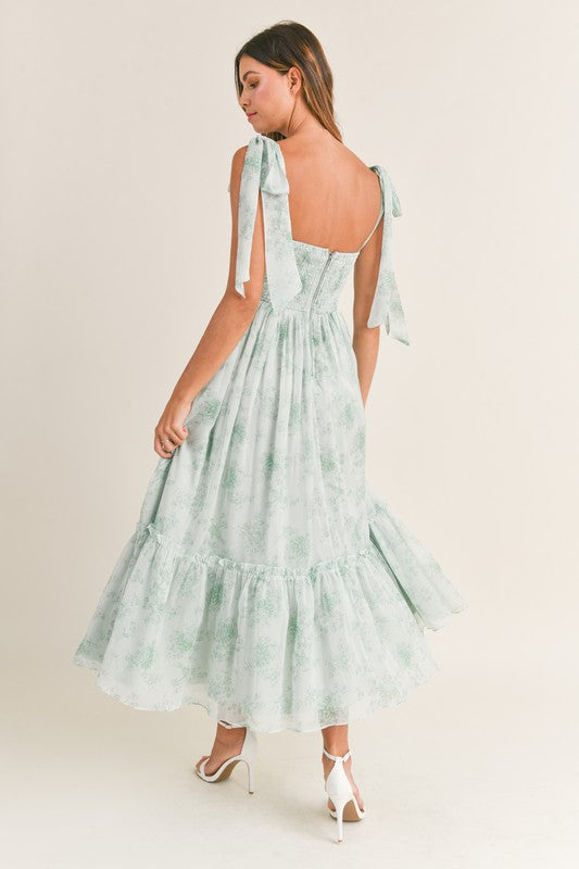 Something Sage Floral Dress