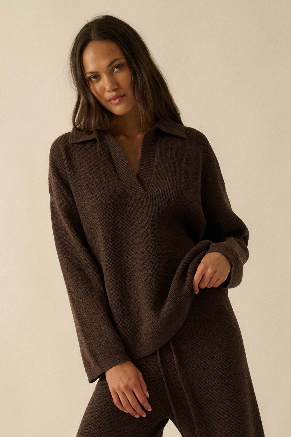 Cambria Knit Polo Sweater