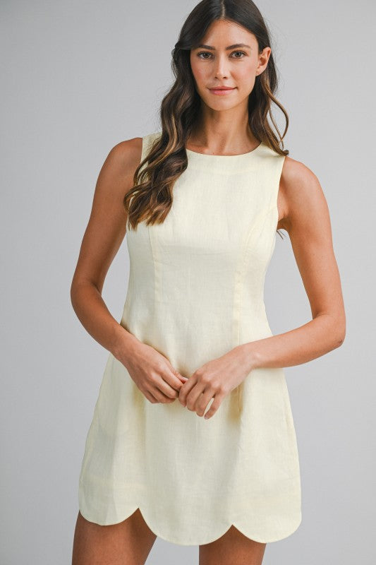 Scallop Mini Dress