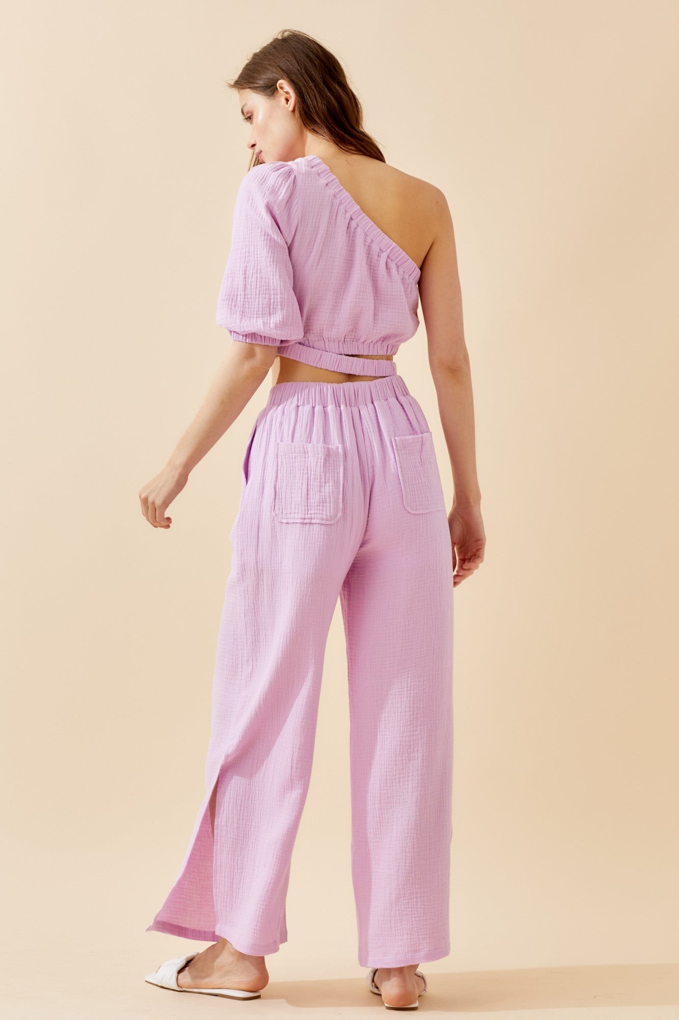 Gillie Gauze Top - Lilac