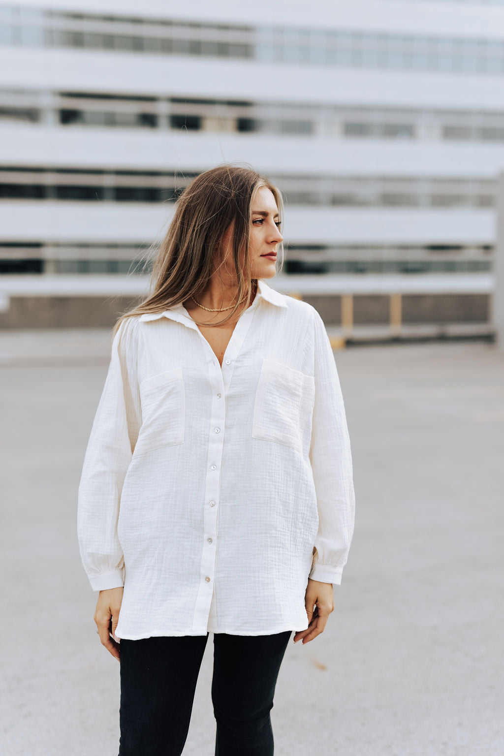 Letting Go Button Up Blouse