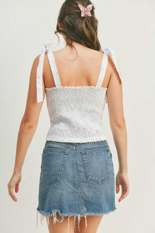 Evelyn Eyelet Tank