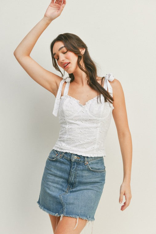 Evelyn Eyelet Tank
