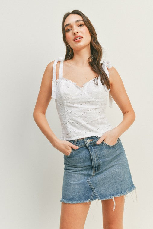 Evelyn Eyelet Tank