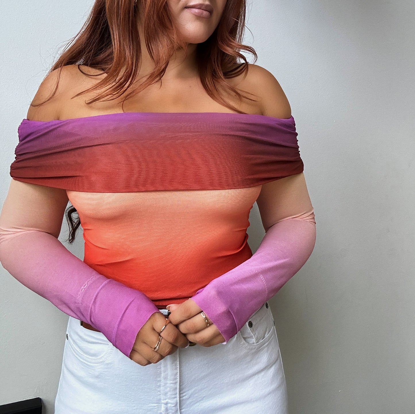 Sunset Mesh Top