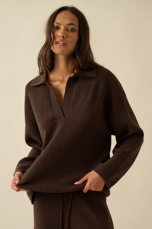 Cambria Knit Polo Sweater