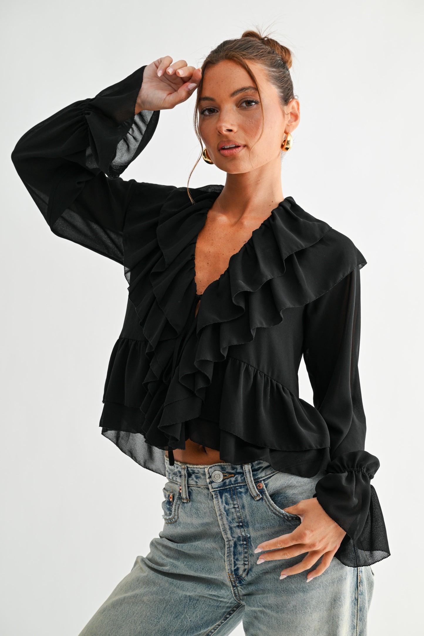 Cascadia Ruffle Top