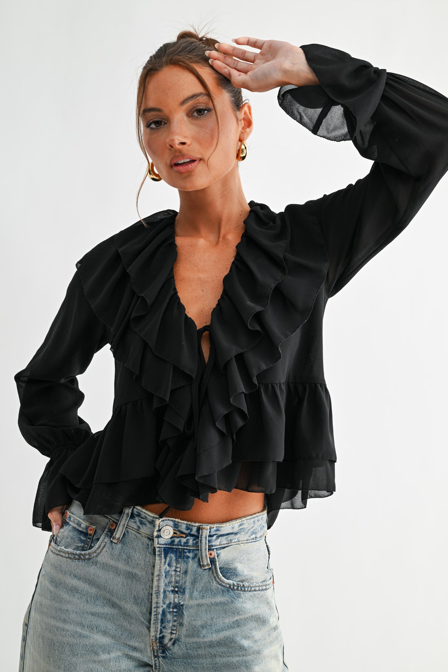 Cascadia Ruffle Top