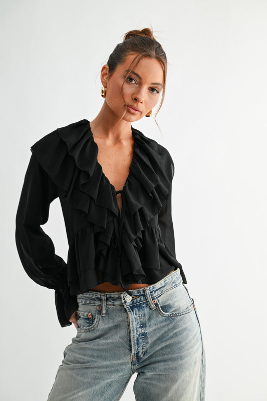 Cascadia Ruffle Top