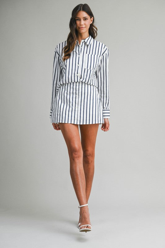 Pin Stripe Skort