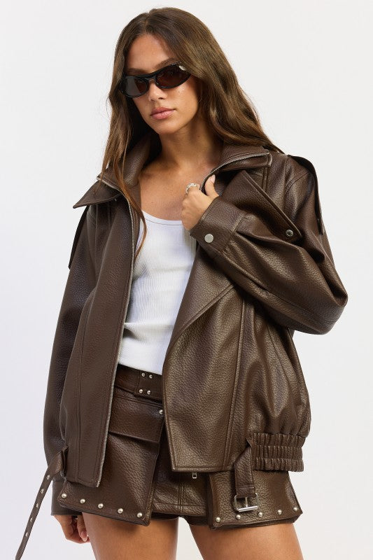 Leni Vegan Leather Jacket
