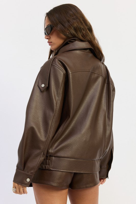 Leni Vegan Leather Jacket