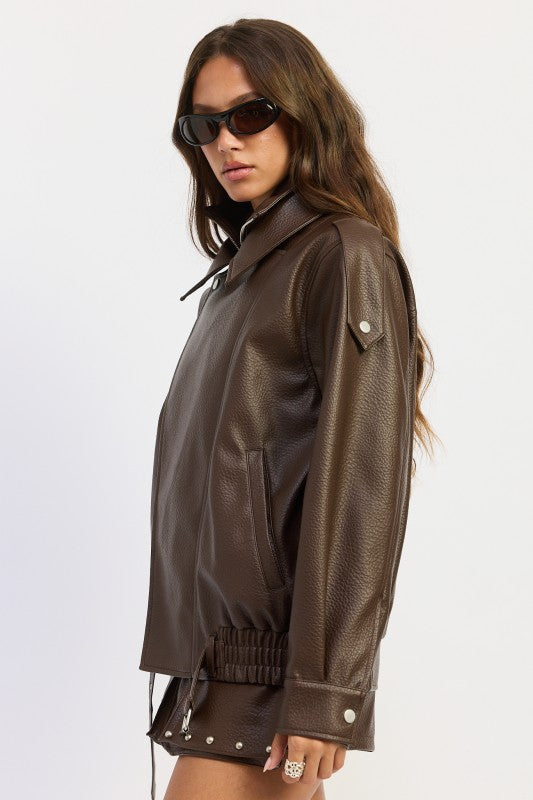 Leni Vegan Leather Jacket