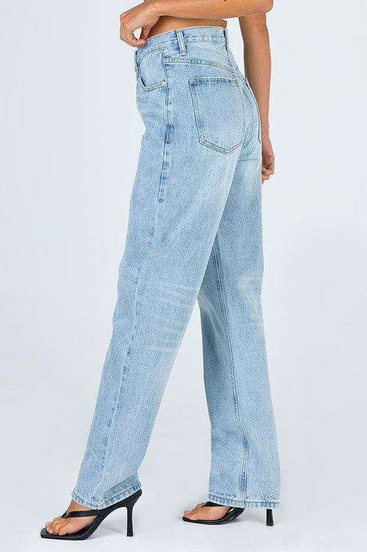 Asymmetric Denim Jeans
