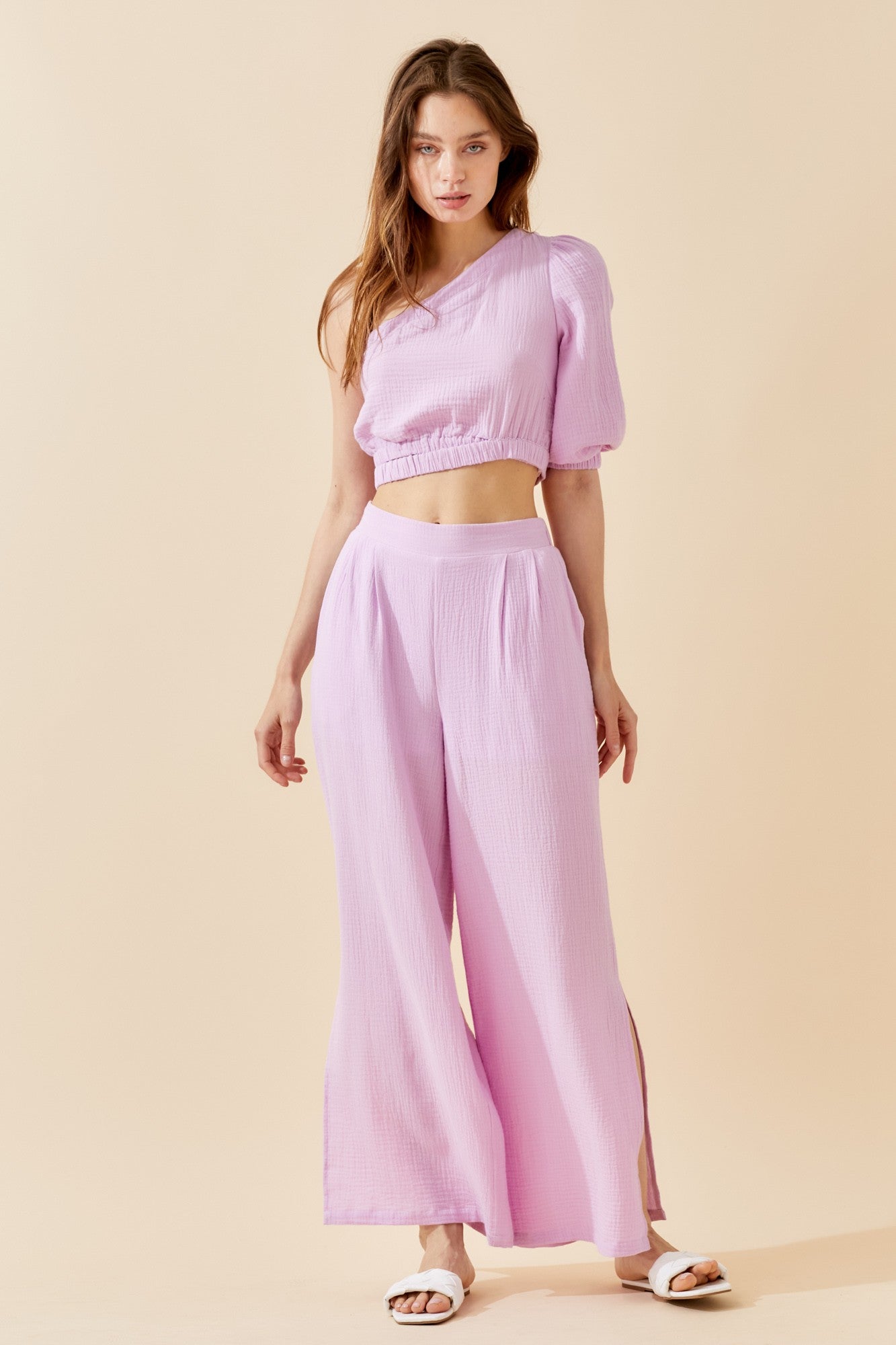 Gillie Gauze Pants - Lilac
