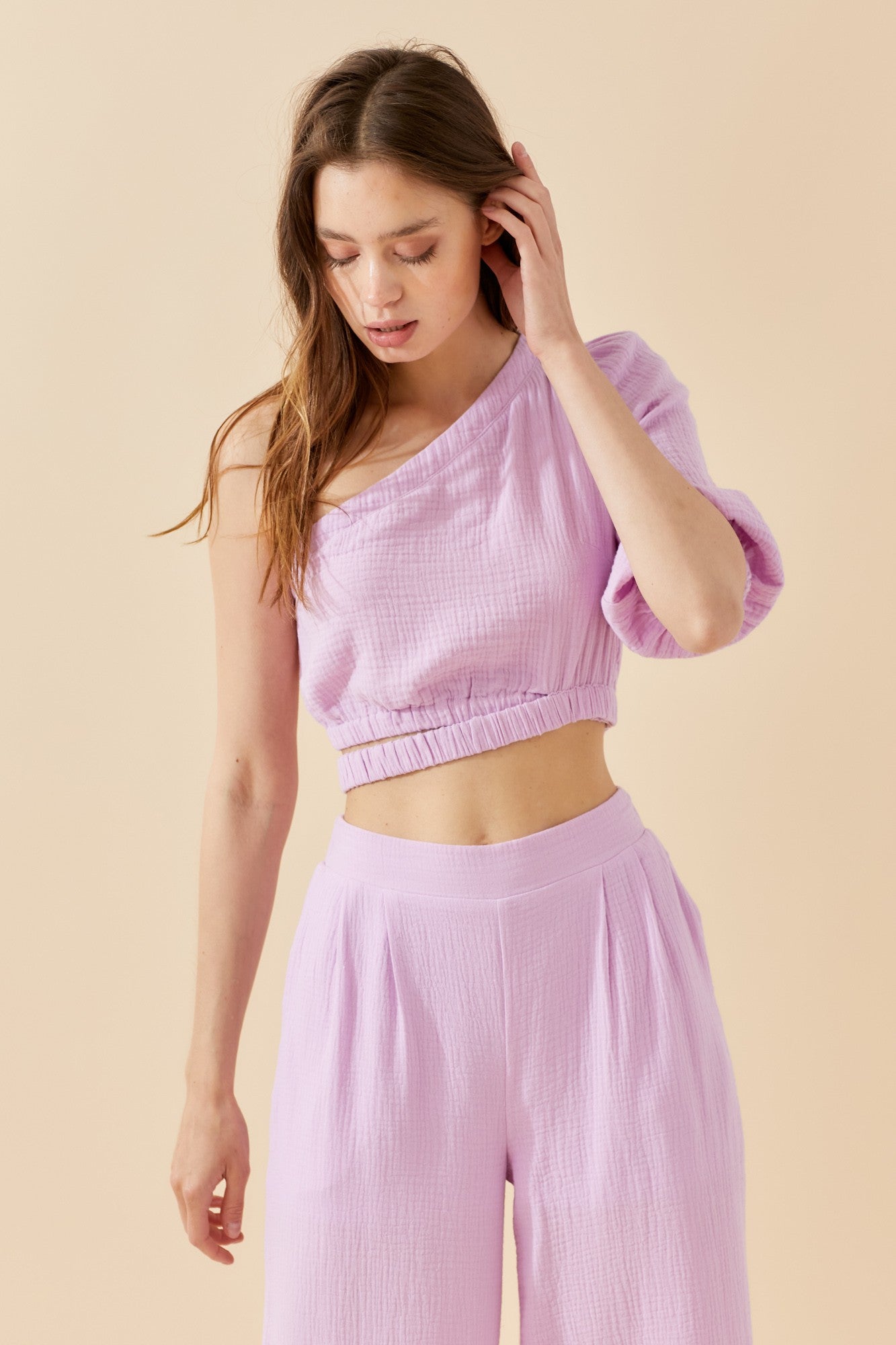 Gillie Gauze Top - Lilac