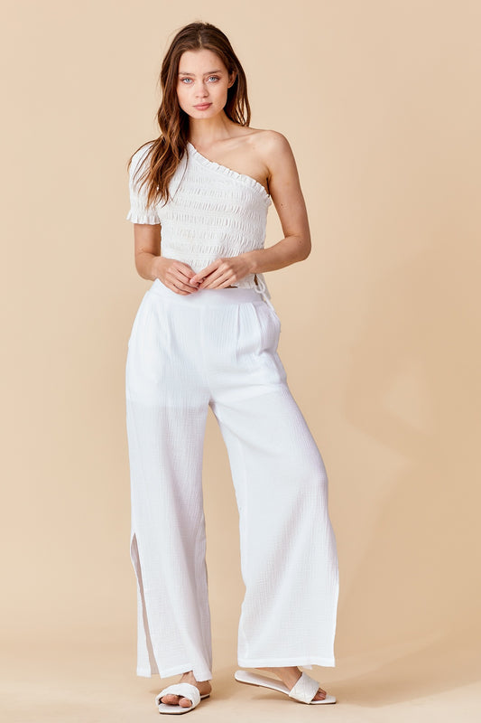 Gillie Gauze Pants - White