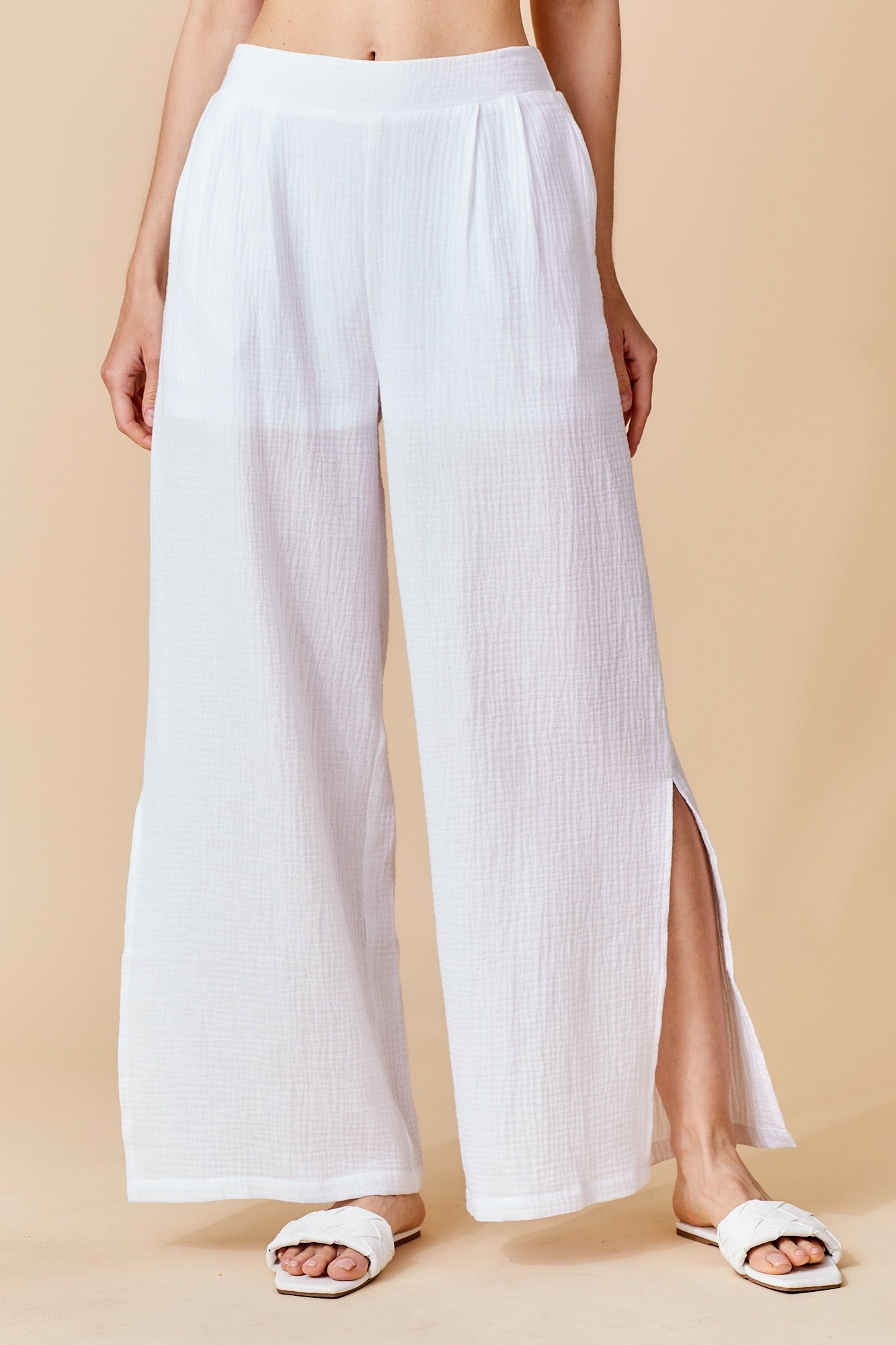 Gillie Gauze Pants - White