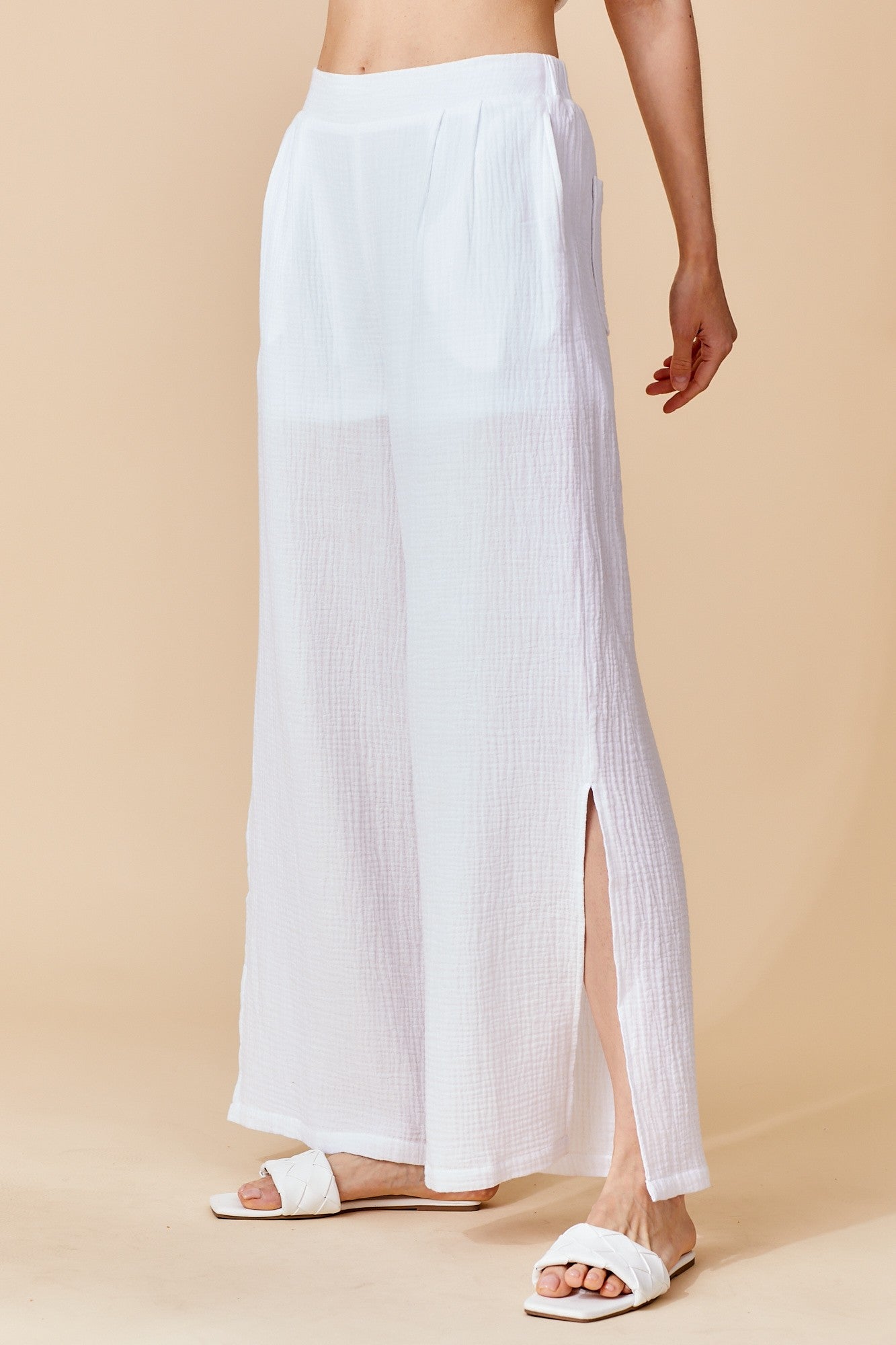 Gillie Gauze Pants - White